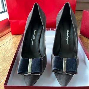 Flannel suede Calf Salvatore Ferragamo high heel shoes
